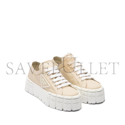 PRADA DOUBLE WHEEL RE-NYLON GABARDINE SNEAKERS 1E260M